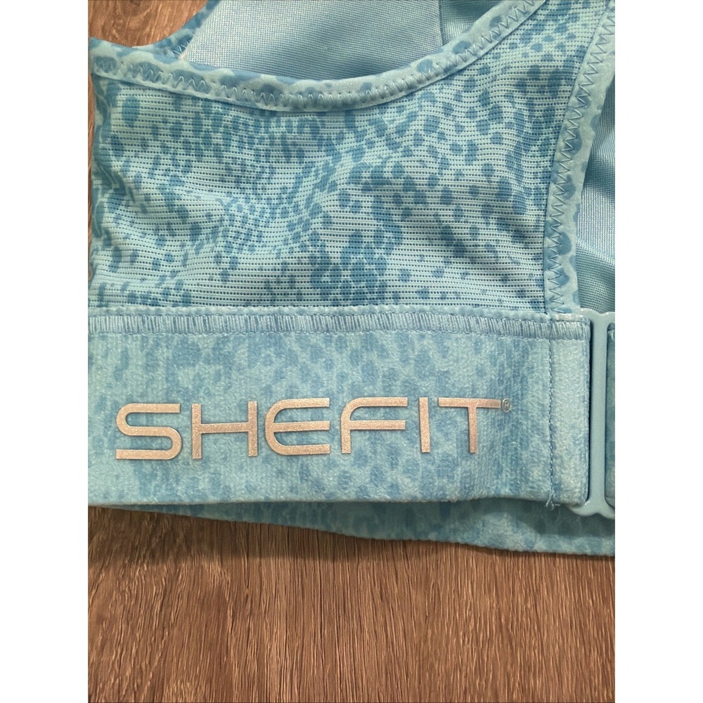 NWOT Shefit Ultimate High Impact Sports Bra Zip Front  Adjustable 1Luxe Blue - Picture 6 of 8